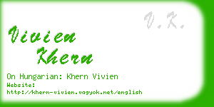 vivien khern business card